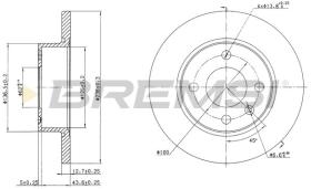 BREMSI CD6813S - DISCHI FRENO - BRAKE DISCS