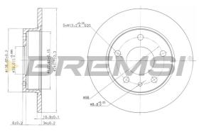 BREMSI CD6818S - DISCHI FRENO - BRAKE DISCS