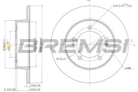 BREMSI CD6825S - DISCHI FRENO - BRAKE DISCS