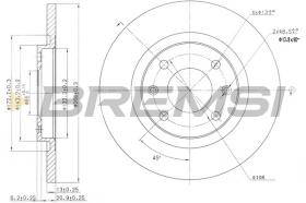 BREMSI CD7000S - DISCHI FRENO - BRAKE DISCS