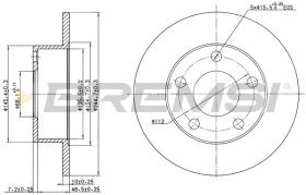 BREMSI CD7033S - DISCHI FRENO - BRAKE DISCS