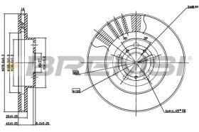 BREMSI CD7055V - DISCHI FRENO - BRAKE DISCS
