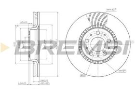 BREMSI CD7078V - DISCHI FRENO - BRAKE DISCS