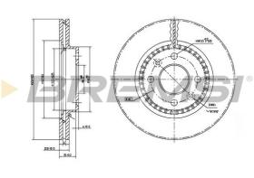BREMSI CD7096V - DISCHI FRENO - BRAKE DISCS