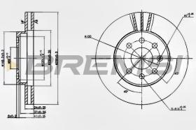 BREMSI CD7097V - DISCHI FRENO - BRAKE DISCS