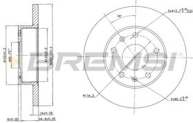 BREMSI CD7100S - DISCHI FRENO - BRAKE DISCS