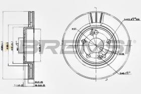 BREMSI CD7123V - DISCHI FRENO - BRAKE DISCS