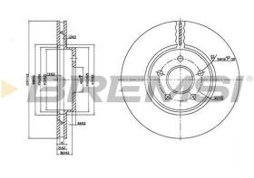 BREMSI CD7125V - DISCHI FRENO - BRAKE DISCS
