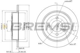 BREMSI CD7128S - DISCHI FRENO - BRAKE DISCS