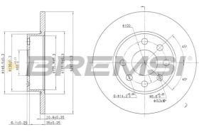 BREMSI CD7129S - DISCHI FRENO - BRAKE DISCS