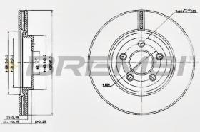 BREMSI CD7153V - DISCHI FRENO - BRAKE DISCS