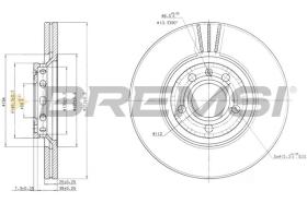 BREMSI CD7156V - DISCHI FRENO - BRAKE DISCS
