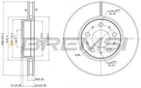 BREMSI CD7163V - DISCHI FRENO - BRAKE DISCS