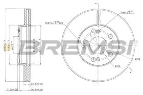 BREMSI CD7167V - DISCHI FRENO - BRAKE DISCS