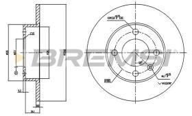BREMSI CD7233S - DISCHI FRENO - BRAKE DISCS
