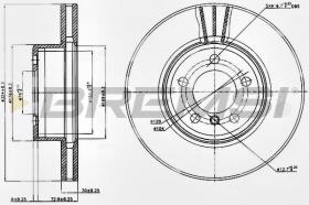 BREMSI CD7243V - DISCHI FRENO - BRAKE DISCS