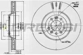 BREMSI CD7274V - DISCHI FRENO - BRAKE DISCS