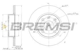 BREMSI CD7283S - DISCHI FRENO - BRAKE DISCS