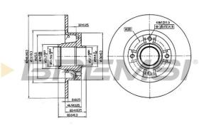 BREMSI CD7369S - DISCHI FRENO - BRAKE DISCS