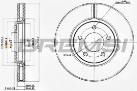 BREMSI CD7372V - DISCHI FRENO - BRAKE DISCS