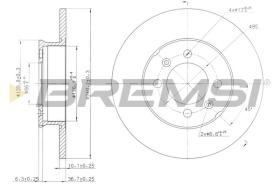BREMSI CD7373S - DISCHI FRENO - BRAKE DISCS