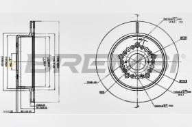 BREMSI CD7375V - DISCHI FRENO - BRAKE DISCS