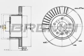 BREMSI CD7379V - DISCHI FRENO - BRAKE DISCS