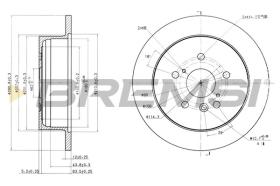 BREMSI CD7380S - DISCHI FRENO - BRAKE DISCS