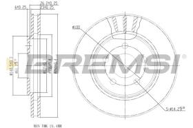 BREMSI CD7407V - DISCHI FRENO - BRAKE DISCS