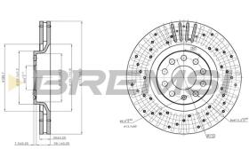 BREMSI CD7422V - DISCHI FRENO - BRAKE DISCS