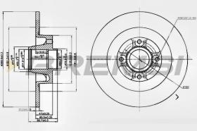 BREMSI CD7443S - DISCHI FRENO - BRAKE DISCS