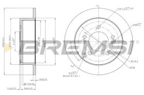 BREMSI CD7447S - DISCHI FRENO - BRAKE DISCS