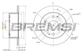 BREMSI CD7488S - DISCHI FRENO - BRAKE DISCS