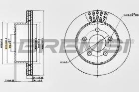 BREMSI CD7525V - DISCHI FRENO - BRAKE DISCS