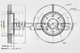 BREMSI CD7528V - DISCHI FRENO - BRAKE DISCS