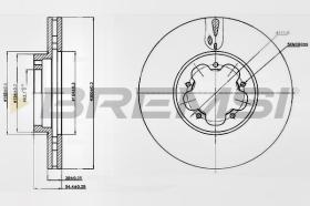 BREMSI CD7555V - DISCHI FRENO - BRAKE DISCS