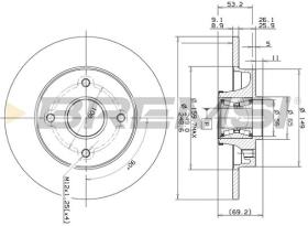 BREMSI CD7560S - DISCHI FRENO - BRAKE DISCS