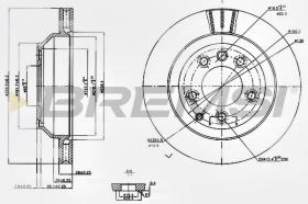 BREMSI CD7580V - DISCHI FRENO - BRAKE DISCS