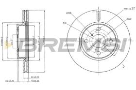 BREMSI CD7587V - DISCHI FRENO - BRAKE DISCS