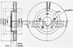 BREMSI CD7589V - DISCHI FRENO - BRAKE DISCS