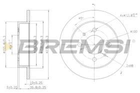 BREMSI CD7613S - DISCHI FRENO - BRAKE DISCS
