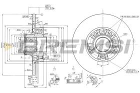 BREMSI CD7623S - DISCHI FRENO - BRAKE DISCS