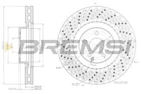 BREMSI CD7637V - DISCHI FRENO - BRAKE DISCS