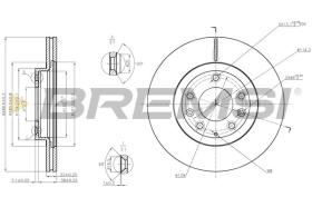 BREMSI CD7657V - DISCHI FRENO - BRAKE DISCS
