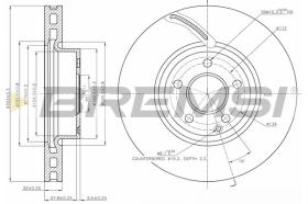 BREMSI CD7692V - DISCHI FRENO - BRAKE DISCS