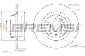 BREMSI CD7744S - DISCHI FRENO - BRAKE DISCS