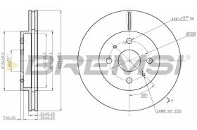 BREMSI CD7758V - DISCHI FRENO - BRAKE DISCS
