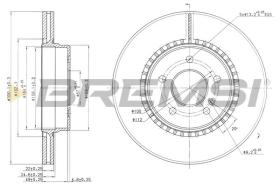 BREMSI CD7764V - DISCHI FRENO - BRAKE DISCS
