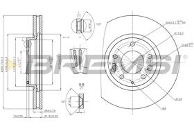 BREMSI CD7768V - DISCHI FRENO - BRAKE DISCS