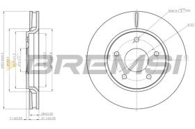 BREMSI CD7807V - DISCHI FRENO - BRAKE DISCS